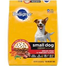 PEDIGREE® Dry Dog Food Small Dog Grilled Steak and Vegetable Flavor image