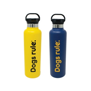 Housewares bottles - blue and yellow