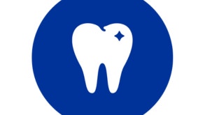 blue circle with tooth inside
