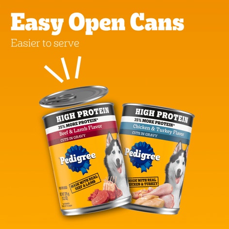 PEDIGREE® HIGH PROTEIN Chicken & Turkey, Beef & Lamb 12ct Wet Dog Food image 1