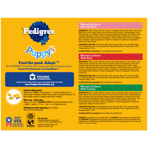 PEDIGREE® Soft Wet Dog Food Puppy 18-Count Variety Pack image 1