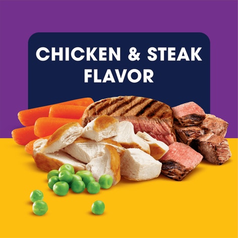 PEDIGREE® With TENDER BITES™ Complete Nutrition Adult Dry Dog Food Chicken & Steak Flavor Dog Kibble image 1