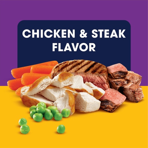 PEDIGREE® With Tender Bites Complete Nutrition Adult Dry Dog Food Chicken & Steak Flavor Dog Kibble image 1