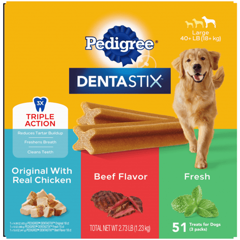 PEDIGREE® DENTASTIX™ Original Large Dog Treats, Beef & Fresh Variety Pack image 1