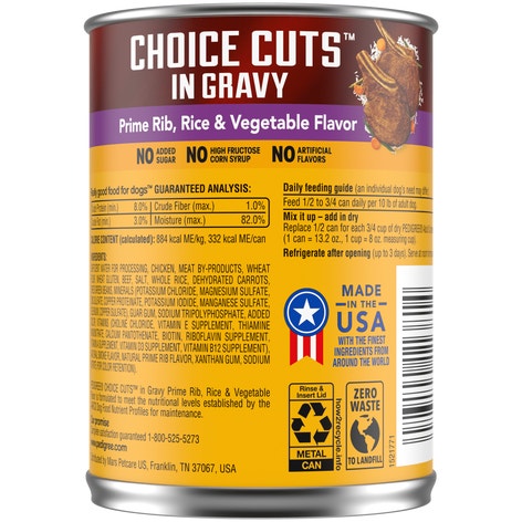 PEDIGREE® Wet Dog Food Homestyle Meals Prime Rib, Rice, and Vegetable Flavor in Gravy image 1