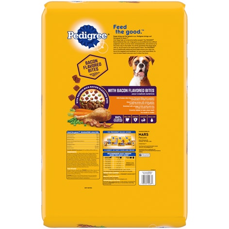 PEDIGREE® Adult Dry Dog Food, Roasted Chicken and Vegetable Flavor with Bacon Flavored Bites image 1