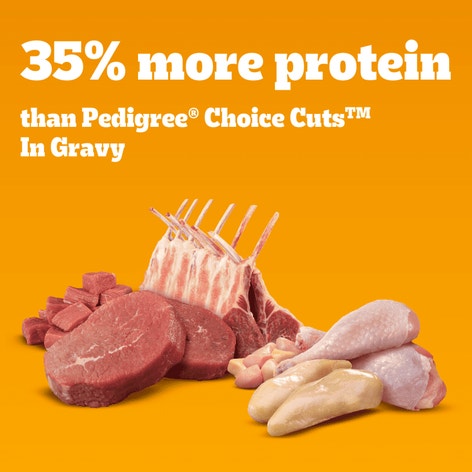 PEDIGREE® HIGH PROTEIN Chicken & Turkey, Beef & Lamb 12ct Wet Dog Food image 1