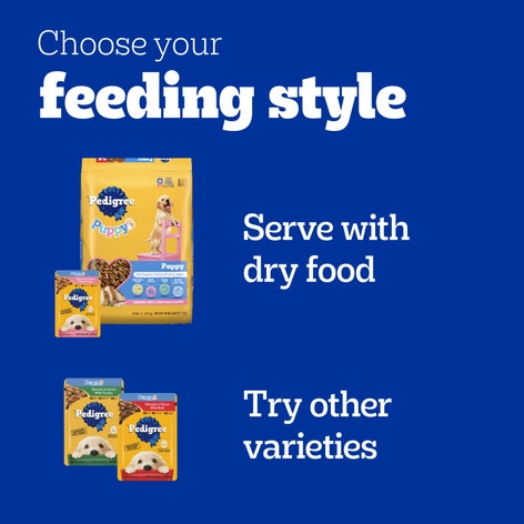 PEDIGREE® CHOICE CUTS™ Puppy Morsels in Sauce With Chicken and With Beef Wet Meaty Dog Food Variety Pack image 1