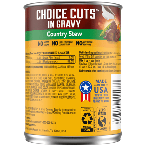 PEDIGREE® Wet Dog Food CHOICE CUTS® in Gravy Country Stew image 1