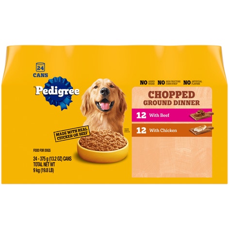 PEDIGREE® TRADITIONAL GROUND DINNER® With Chicken and With Beef 24ct image 1