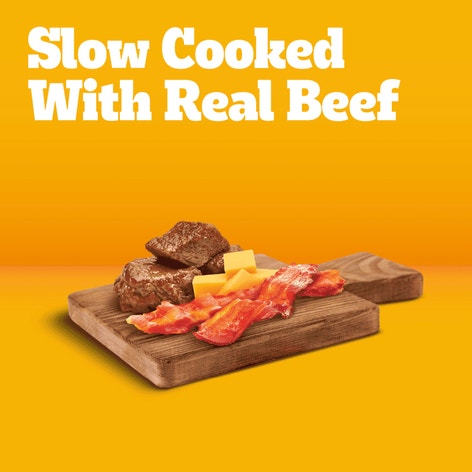 PEDIGREE® Wet Dog Food Chopped Ground Dinner with Beef, Bacon & Cheese Flavor image 1