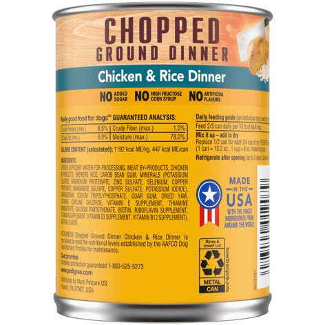 PEDIGREE® Chopped Ground Dinner with Chicken and Rice Wet Dog Food image 1