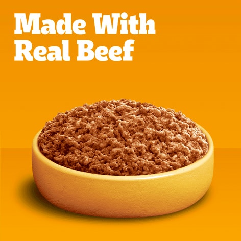 PEDIGREE® Wet Dog Food Chopped Ground Dinner with Beef, Bacon & Cheese Flavor image 1