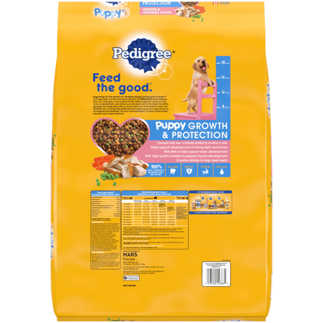 PEDIGREE® PUPPY™ Growth & Protection Dry Dog Food Chicken & Vegetable Flavor image 1