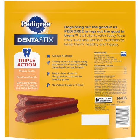 PEDIGREE® DENTASTIX™ Bacon Flavor Large Dog Treats image 1