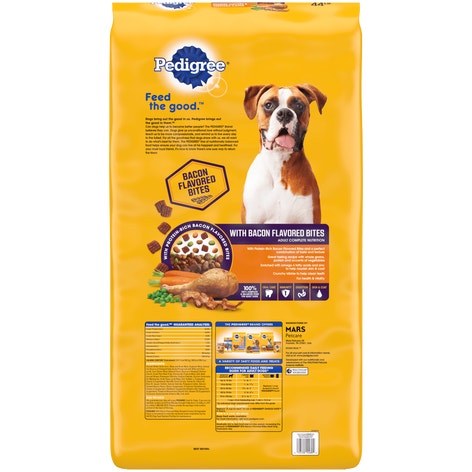 PEDIGREE® Adult Dry Dog Food, Roasted Chicken and Vegetable Flavor with Bacon Flavored Bites image 1