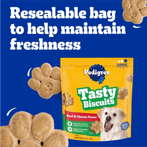PEDIGREE®  Large Tasty Biscuits Dog Treats, Beef & Cheese Flavor image 1