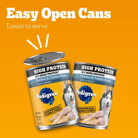 PEDIGREE® HIGH PROTEIN Chicken & Turkey Wet Dog Food image 1