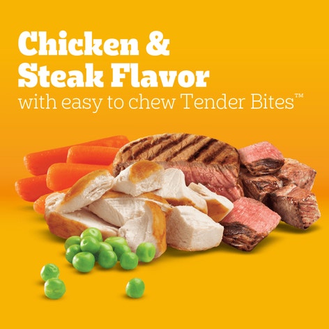 PEDIGREE® With TENDER BITES™ for Small Dogs Complete Nutrition Adult Dry Dog Food Chicken & Steak Flavor Dog Kibble image 1