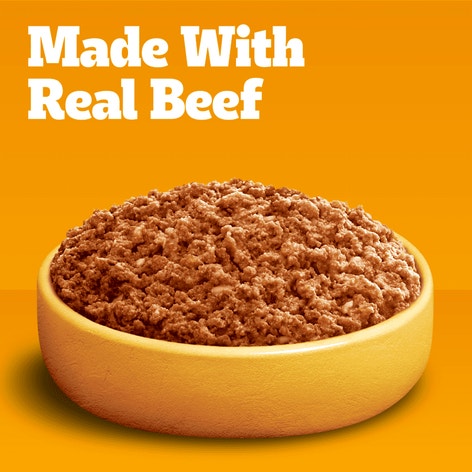 PEDIGREE® Wet Dog Food Chopped Ground Dinner with Beef, Bacon & Cheese Flavor image 1