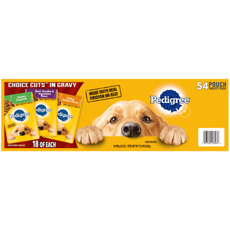 PEDIGREE® CHOICE CUTS IN GRAVY Adult Soft Wet Meaty Dog Food Variety Pack image 1