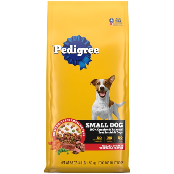 PEDIGREE® Dry Dog Food Small Dog Grilled Steak and Vegetable Flavor image 1