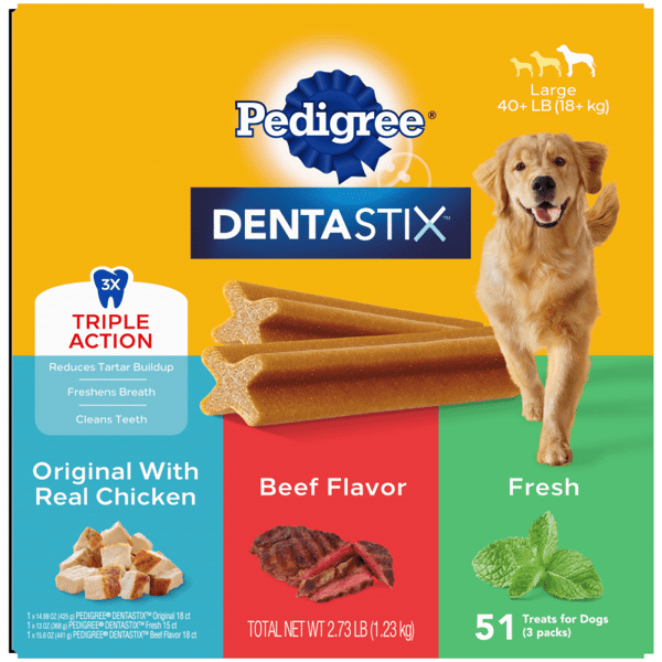 PEDIGREE® DENTASTIX™ Original Large Dog Treats, Beef & Fresh Variety Pack image 2
