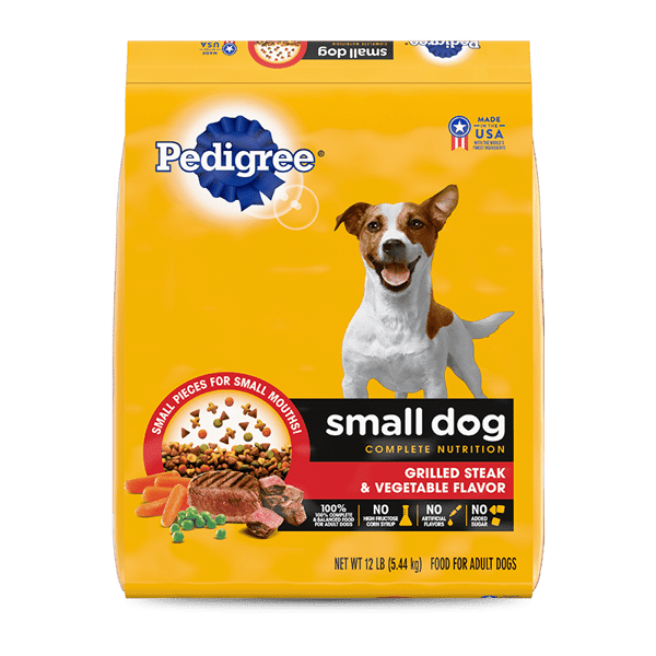 PEDIGREE® Dry Dog Food Small Dog Grilled Steak and Vegetable Flavor image 1