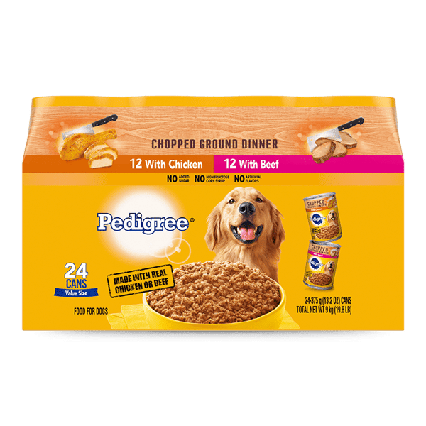 PEDIGREE® TRADITIONAL GROUND DINNER® With Chicken and With Beef 24ct image 1