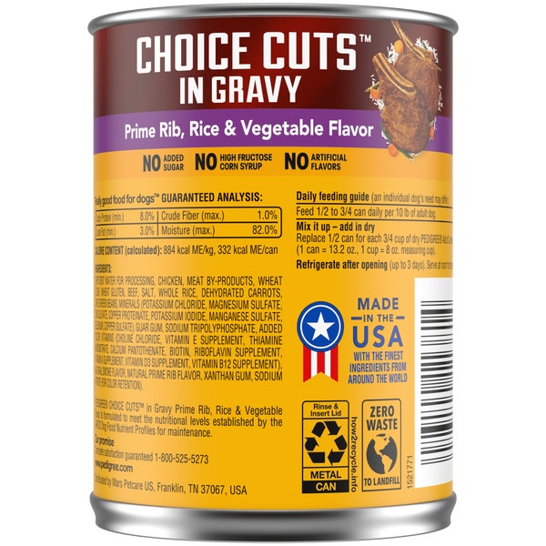 PEDIGREE® Wet Dog Food Homestyle Meals Prime Rib, Rice, and Vegetable Flavor in Gravy image 2