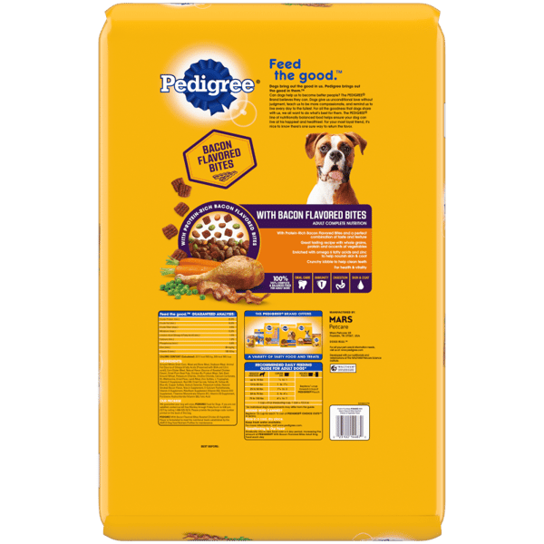 PEDIGREE® Adult Dry Dog Food, Roasted Chicken and Vegetable Flavor with Bacon Flavored Bites image 2