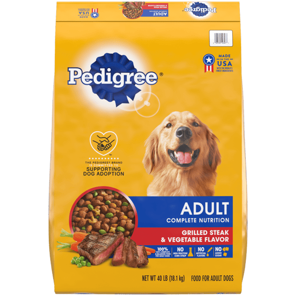 PEDIGREE® Dry Dog Food Adult Grilled Steak & Vegetable Flavor image 1