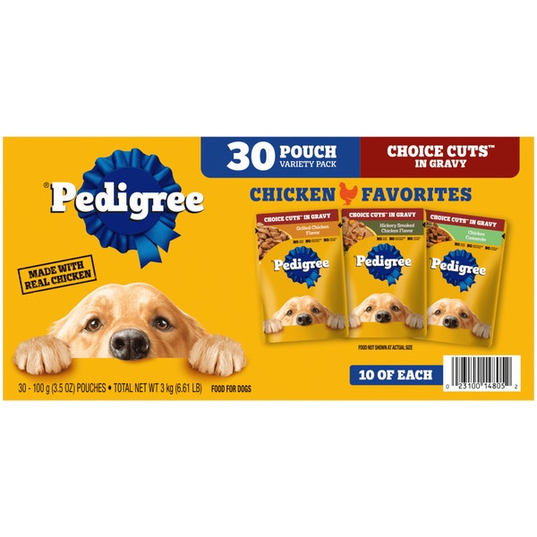 PEDIGREE® CHOICE CUTS IN GRAVY Adult Soft Wet Dog Food 30-Count Variety Pack image 1