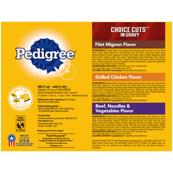 PEDIGREE® Pouch CHOICE CUTS™ 18ct Variety Pack image 2