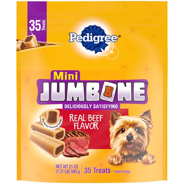 PEDIGREE® JUMBONE™ Real Beef Flavor Mini Dog Treats image 1