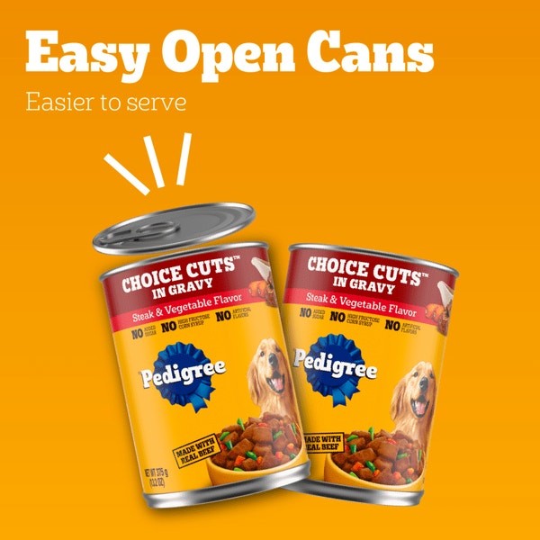 PEDIGREE® CHOICE CUTS™ in Gravy Steak & Vegetable Flavor Wet Dog Food image 5