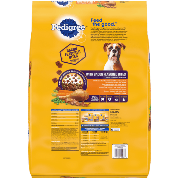 PEDIGREE® Adult Dry Dog Food, Roasted Chicken and Vegetable Flavor with Bacon Flavored Bites image 2