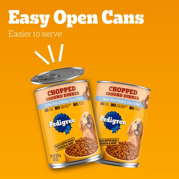 PEDIGREE® Chopped Ground Dinner Combo with Chicken, Beef & Liver Wet Dog Food image 5