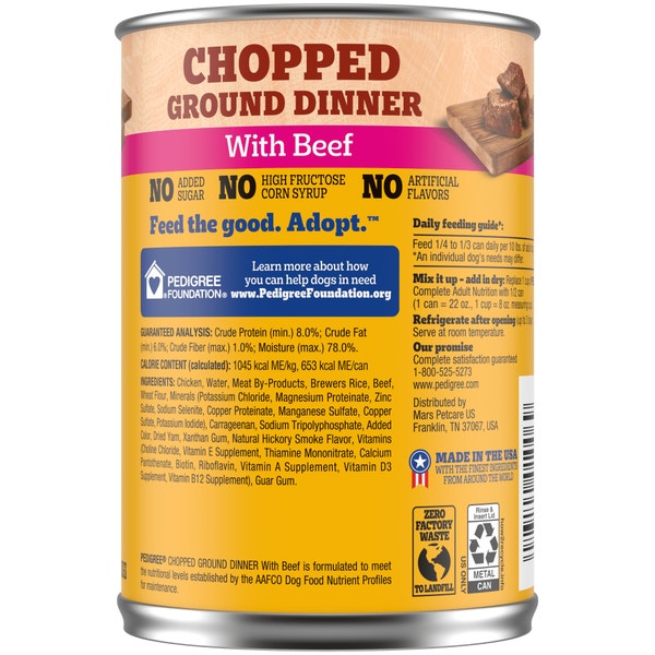 PEDIGREE® Chopped Ground Dinner with Beef Wet Dog Food image 2