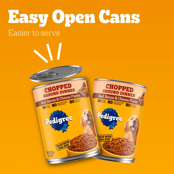 PEDIGREE® Wet Dog Food Chopped Ground Dinner with Beef, Bacon & Cheese Flavor image 5