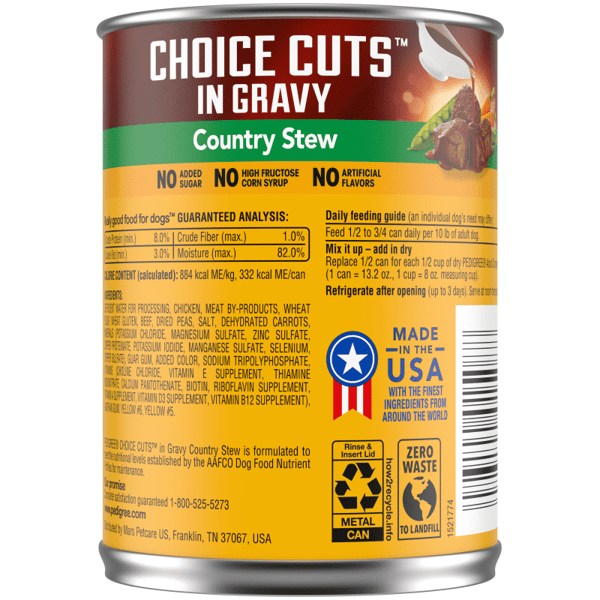 PEDIGREE® Wet Dog Food CHOICE CUTS® in Gravy Country Stew image 2