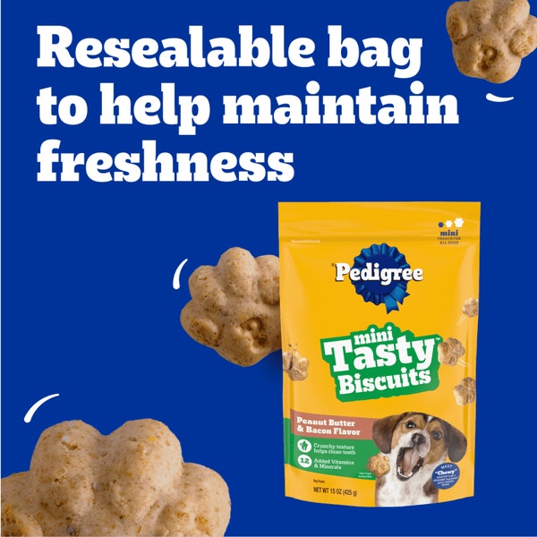 PEDIGREE® Mini Tasty Biscuits Dog Treats, Peanut Butter & Bacon Flavor image 4