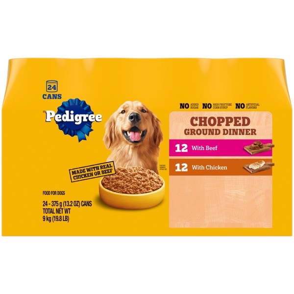 PEDIGREE® TRADITIONAL GROUND DINNER® With Chicken and With Beef 24ct image 2