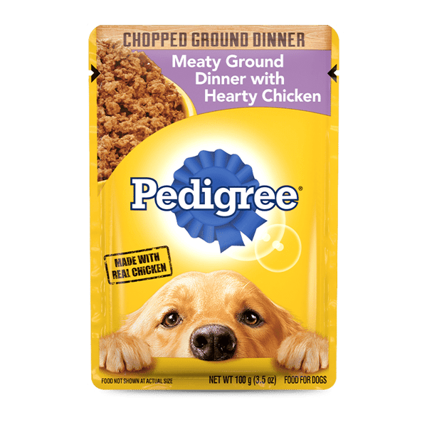 PEDIGREE® Wet Dog Food Chopped Ground Dinner with Hearty Chicken image 1