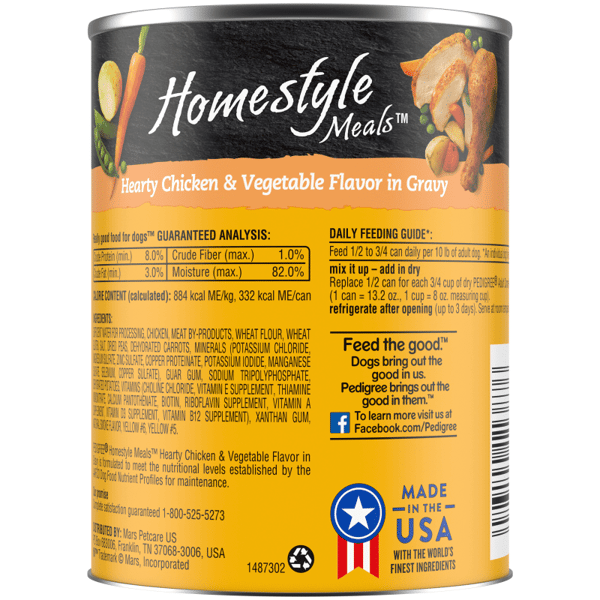 PEDIGREE® Homestyle Meals Hearty Chicken and Vegetable Flavor in Gravy image 2