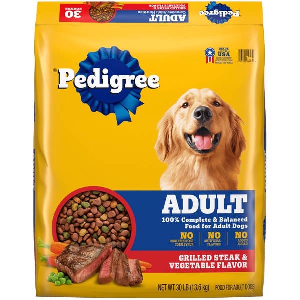 PEDIGREE® Dry Dog Food Adult Grilled Steak & Vegetable Flavor image 1