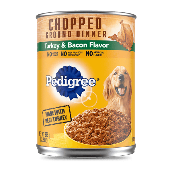 PEDIGREE® Wet Dog Food Chopped Ground Dinner with Turkey & Bacon image 1