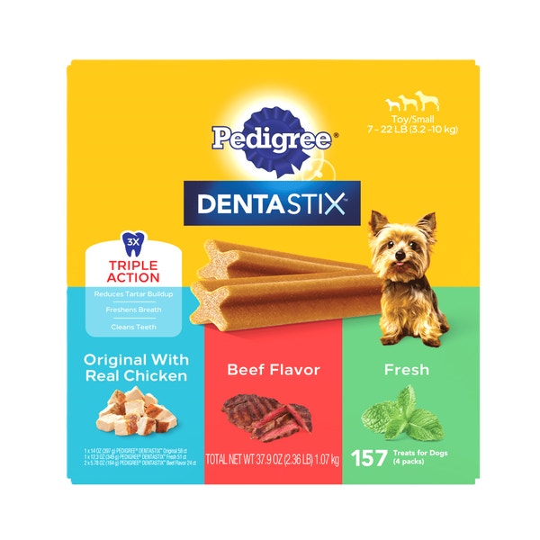 PEDIGREE® DENTASTIX™ Original Toy & Small Breed Dog Treats, Beef & Fresh Variety Pack image 1