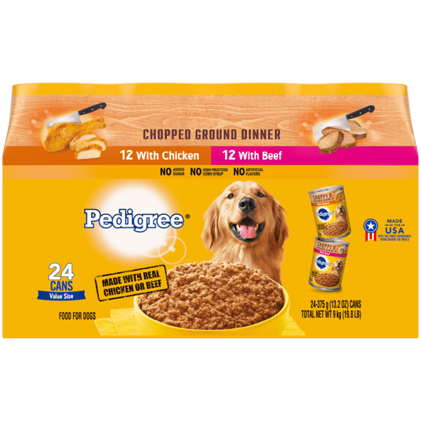PEDIGREE® TRADITIONAL GROUND DINNER® With Chicken and With Beef 24ct image 2
