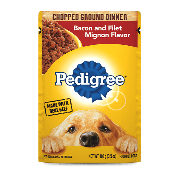 PEDIGREE® Chopped Ground Dinner Bacon & Filet Mignon Flavor Wet Dog Food image 1